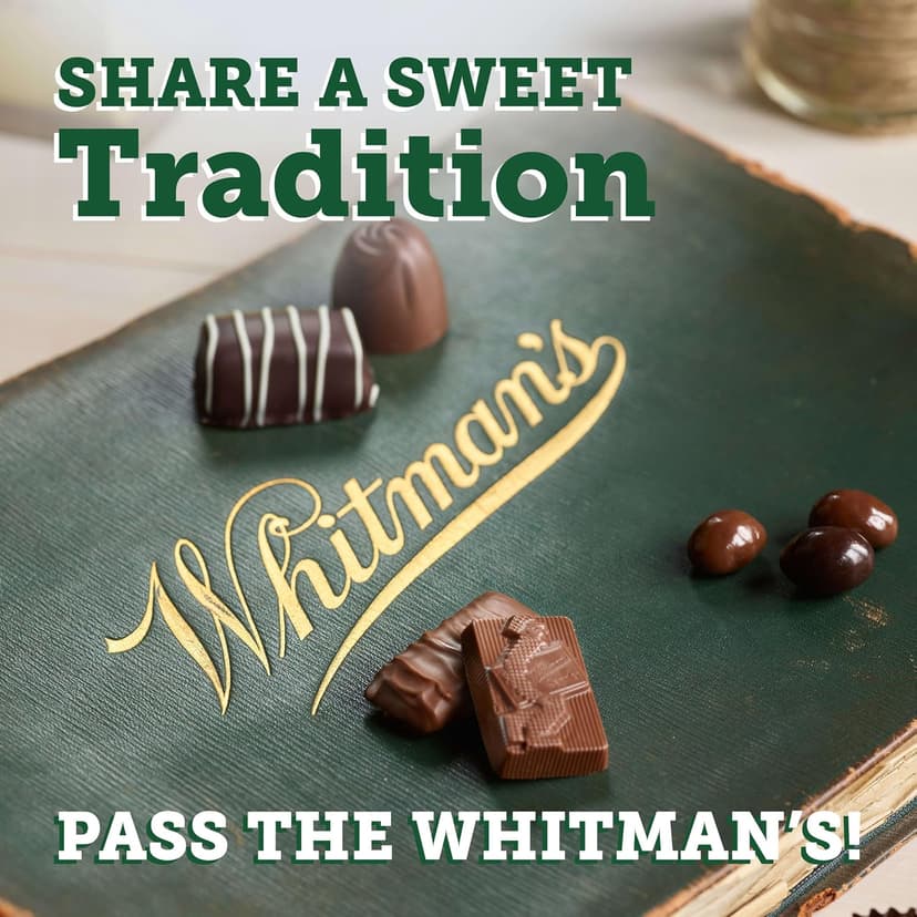 WHITMAN'S SAMPLER Assorted Milk & Dark Chocolate Candy Gift Box, 10 oz.
