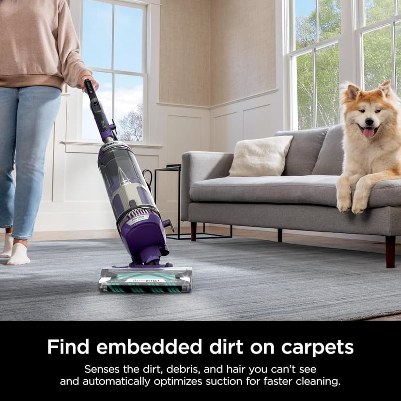 Shark POWERDETECT Upright Vacuum Cleaner with HEPA Filter, Heavy Duty Vacuum with Powerful Suction for Pet Hair Pickup, DuoClean Technology, Powered Lift-Away, Ideal for Carpets & Hardfloors, AZ4002