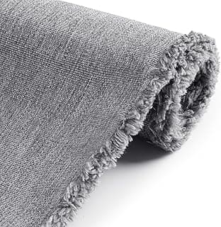 Foreate 600D Waterproof Canvas Fabric by The Yard 58” W Outdoor Upholstery Fabric for Chairs Indoor Polyester Material Patio Cushion Furniture Cover DIY Sewing, 1 Yard Light Grey
