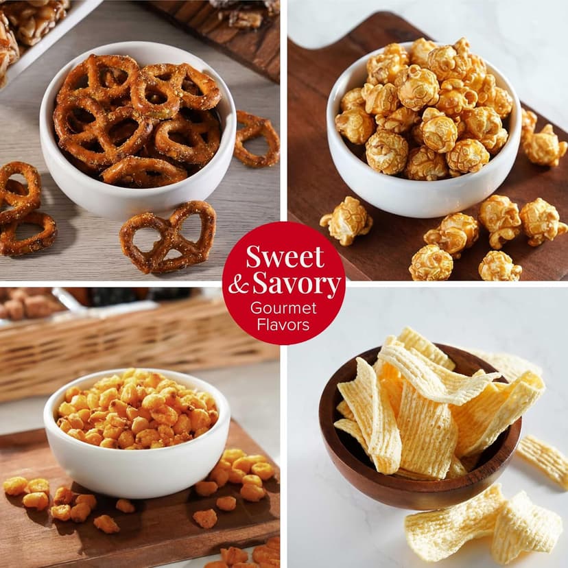 Cookies, popcorn, and pretzels for christmas, thank you, birthday, and appreciation gifting. Kosher. Broadway Basketeers Bountiful Food Gift Basket with Cookies Snacks & Treats B076BV6YHW