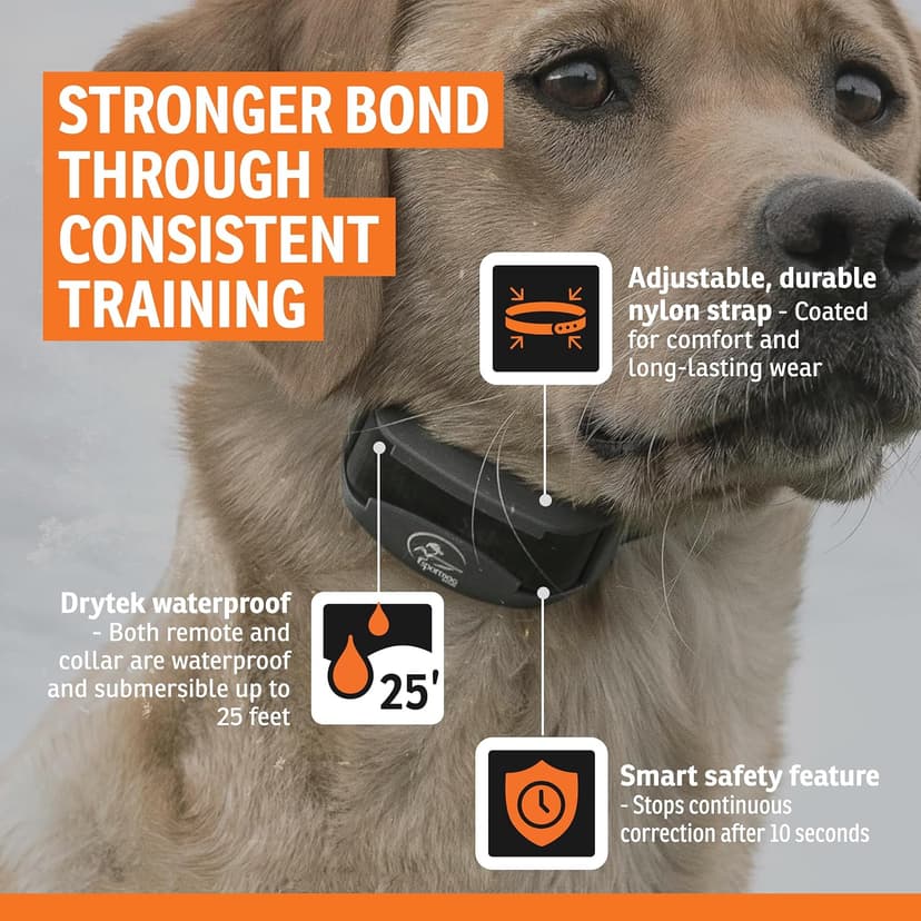 SportDOG SportHunter 825X Remote Dog Training Collar - 1/2 Mile Range, 21 Static Levels, Tone & Vibration, No-Look Dial, DryTek Waterproof, Up to 70 Hrs Battery Life, Expandable to 3 Dogs