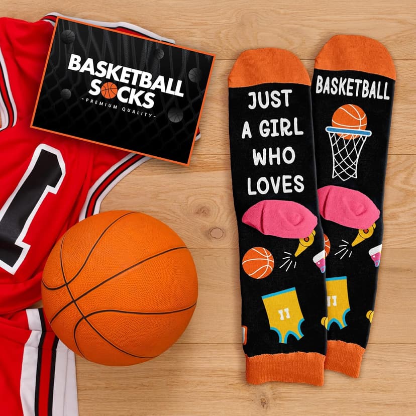 Basketball Socks for Men, Women & Youth – Funny Basketball Gifts, Stocking Stuffers, Novelty Socks for Players, Coaches, Boys & Girls, and Cool Sport Accessories for Christmas