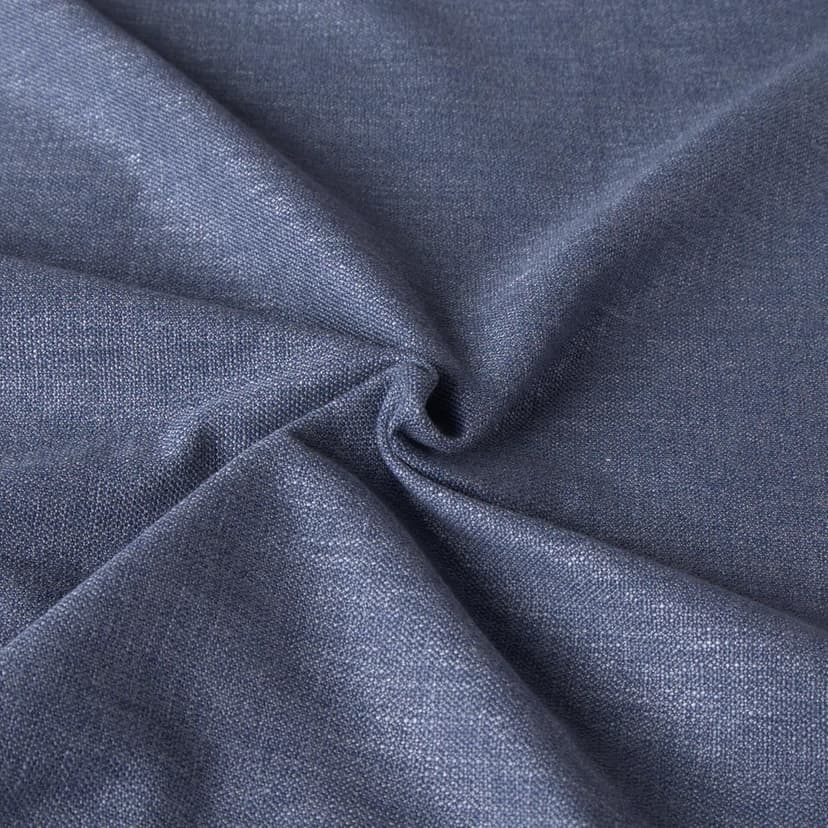 TinaKim Water-Resistant Upholstery Fabric for Sofa, Chair & Car Seat Covers - Heavy-Duty Slub Burlap Linen-Like Cloth, 54" Wide, Stain-Repellent Indoor/Outdoor Use (12 Grey Blue, 1 Yard)