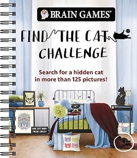 Brain Games - Find the Cat Challenge: Search for a Hidden Cat in More Than 125 Pictures! (Volume 2) (Brain Games - Picture Puzzles) 1645581543