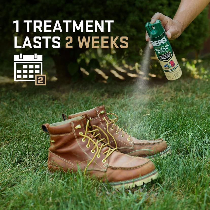 Repel Permethrin Clothing & Gear Insect Repellent, Use on Outdoor Gear, Tents and Sleeping Bags, Repels Mosquitoes, Ticks, Mites, (Aerosol Spray) 6.5 fl Ounce