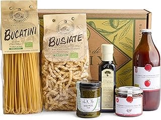 Mercato di Bellina Italian Food Gift Basket, La Cucina Italiana - A Vegan-Friendly, All-Natural Pasta Gift Basket, Gourmet Present for Foodies, Anniversary, Holiday or Celebration