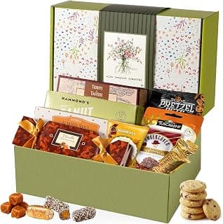 Bereavement care package with assorted snacks for loss of a loved one, funeral, memorial, or condolences. Kosher shiva. Broadway Basketeers Sympathy Gift Box & Condolence Care Package B0DM6Q61D2