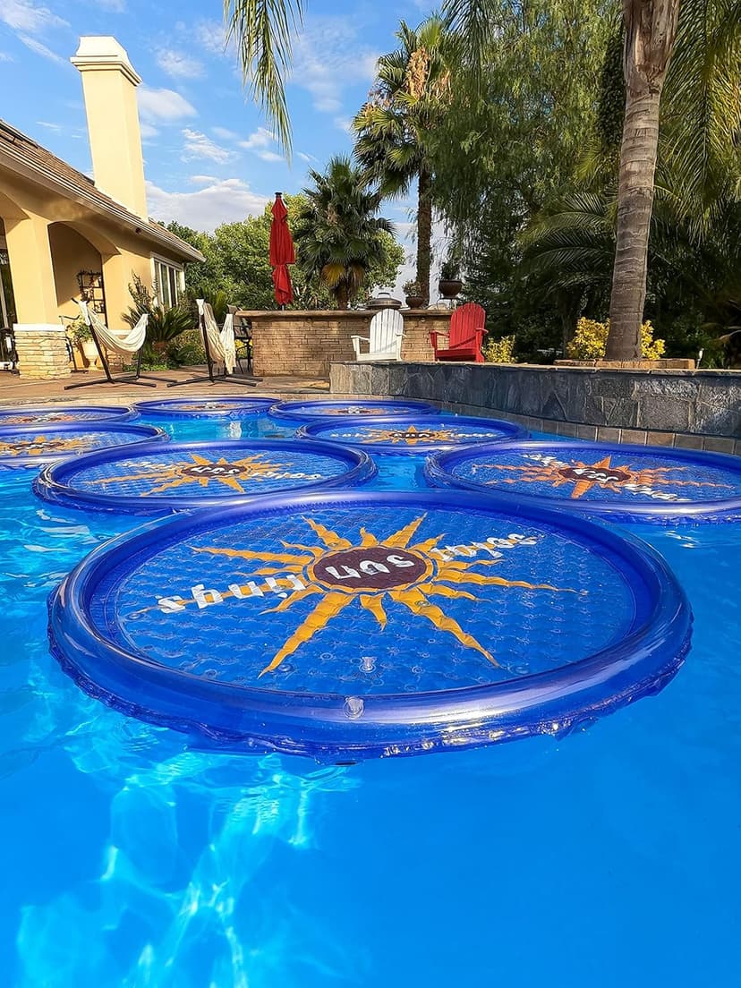 Solar Sun Rings UV Resistant Above Ground Inground Swimming Pool Hot Tub Spa Heating Accessory Circular Heater Solar Cover, SSRA, Sunburst (6 Pack)