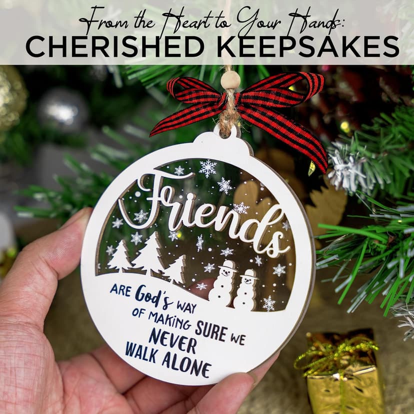 2 Layered Friendship Ornament For Women Friends, Christmas Ornaments 2026, Frienship Gifts Friendship Ornament, Christmas Friends Gift for Women B0DH4V9P1K