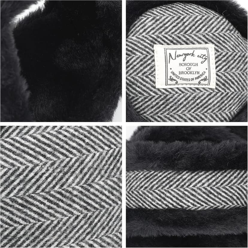 Surblue Unisex Foldable Ear Earmuffs Behind-the-Head Fur Winter Outdoor Ear Warmers