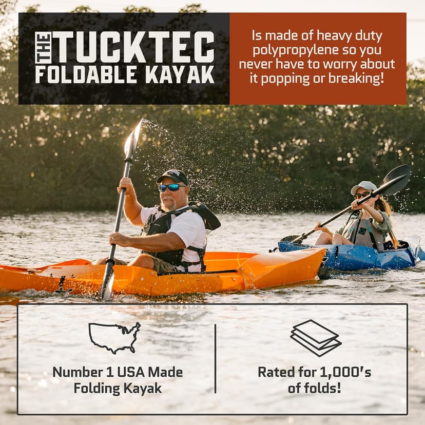 Tucktec 8' Jr. Foldable Kayak - 225 lb. Capacity - Made in USA