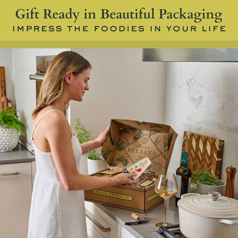 Mercato di Bellina Meat and Cheese Gift Box - Italian Charcuterie Gift Basket With Salami, Cheese, Olives, Crackers, Made in Italy for Holiday, Father's Day, Birthdays, Housewarming, Thank You