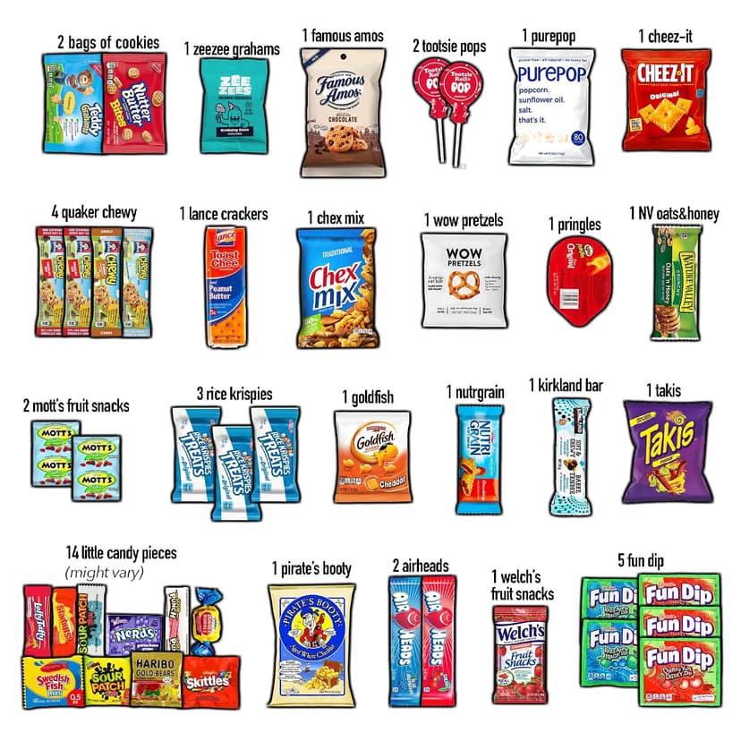 CRAVEBOX Gift Snack Box (45 Count) Variety Pack Care Package
