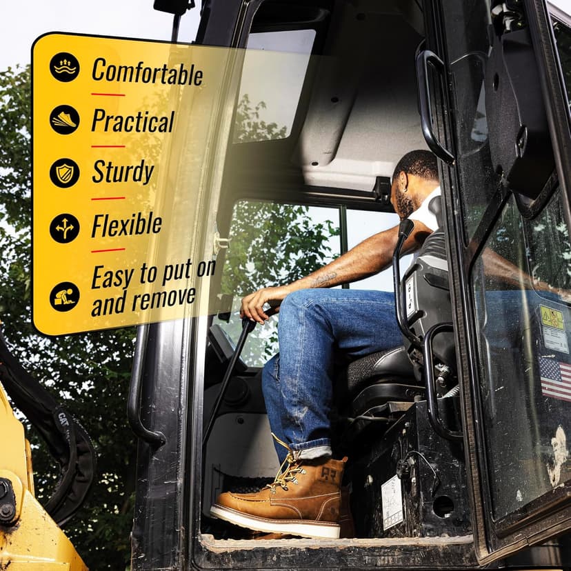 ROCKROOSTER Magnolia 6" Side-Zipper Wedge Boots for Men, Lightweight Soft Moc Toe Motorcycle Boots SAP309-Brown, SAP309BK-Black, SAP310-Black