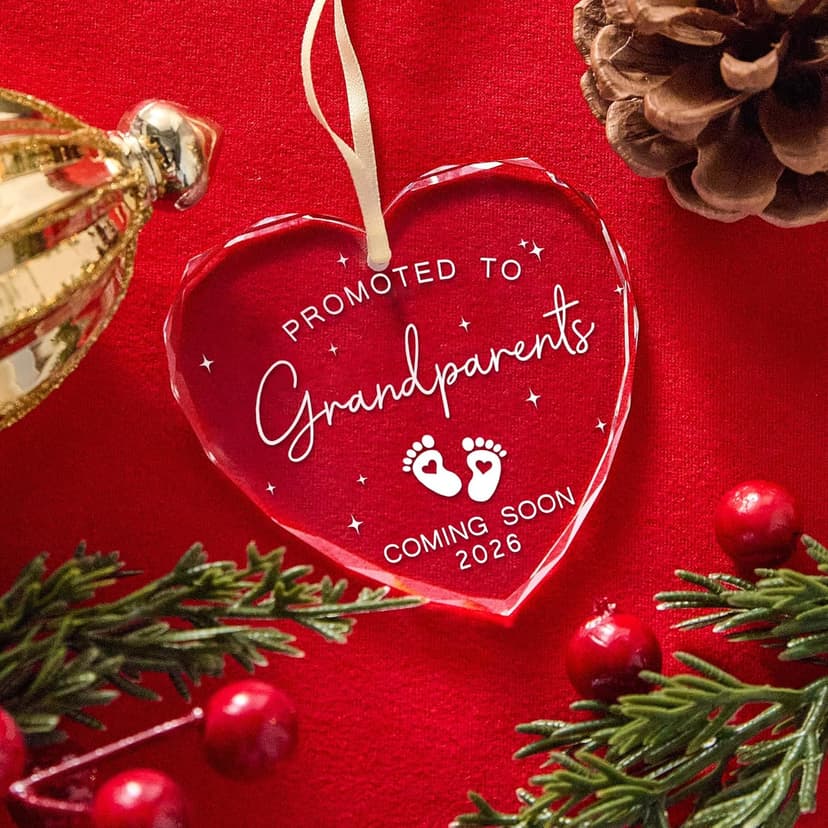 Grandparents Gifts - First Time Grandparents Gifts for Grandma, Grandpa - Baby Pregnancy Announcement Ornament for New Grandma
