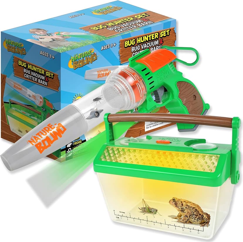 Nature Bound Bug Catcher Vacuum with Light Up Critter Habitat Case | Eco-Friendly Outdoor Toys for Kids | Includes Vacuum and Cage | Bug Vacuum for Kids Toy | Bug Catcher Vacuum