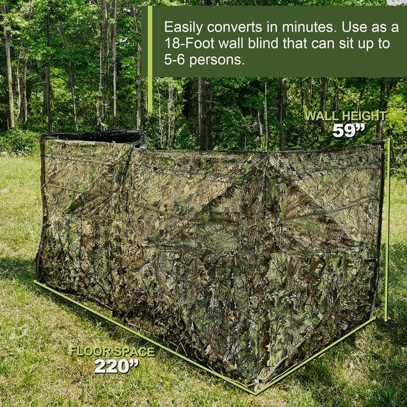 AYIN See Trough Pop Up Hunting Blind, See Thru Ground Blind - Essential Hunting Tent for Deer, Portable and Easy Setup, Ideal Hunting Essentials, Durable and Concealed Ground Blind