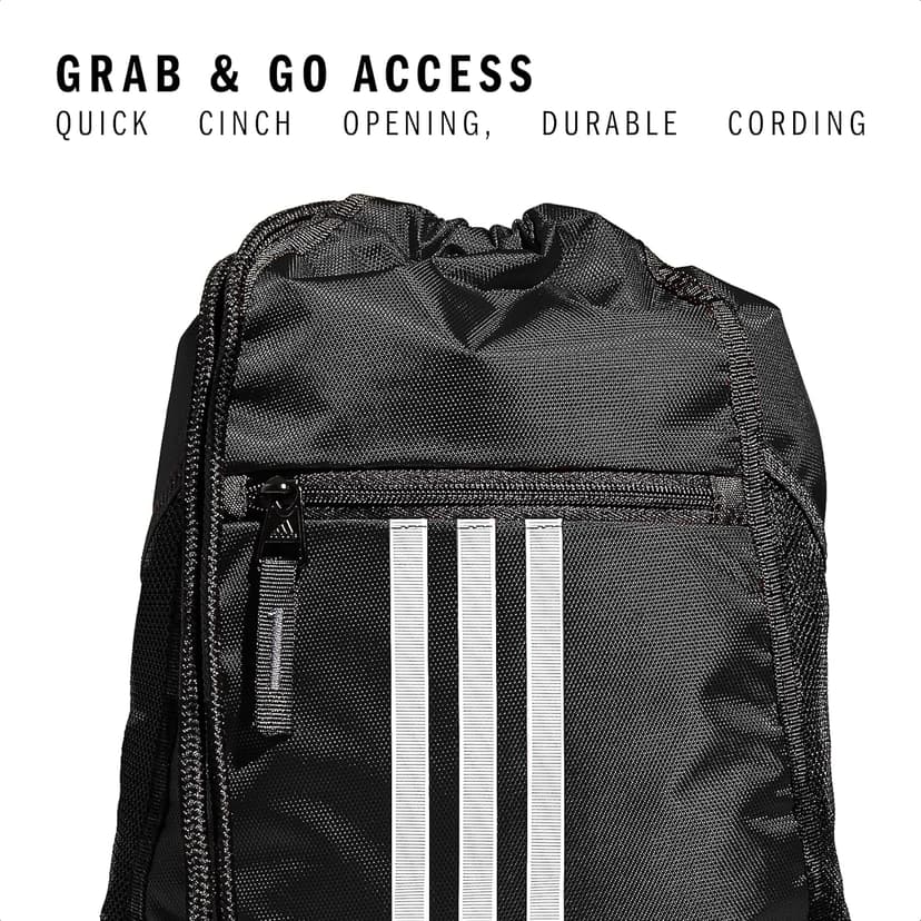 adidas Alliance Sackpack – Drawstring Backpack for Sports, Small Gym Bag