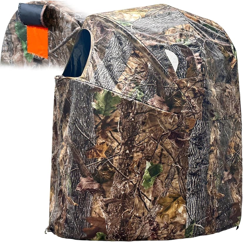 Hunting Blinds with Chair Pop Up Ground Blinds with Carrying Bag Portable 1-Person Hunting Tent for Deer & Turkey Hunting