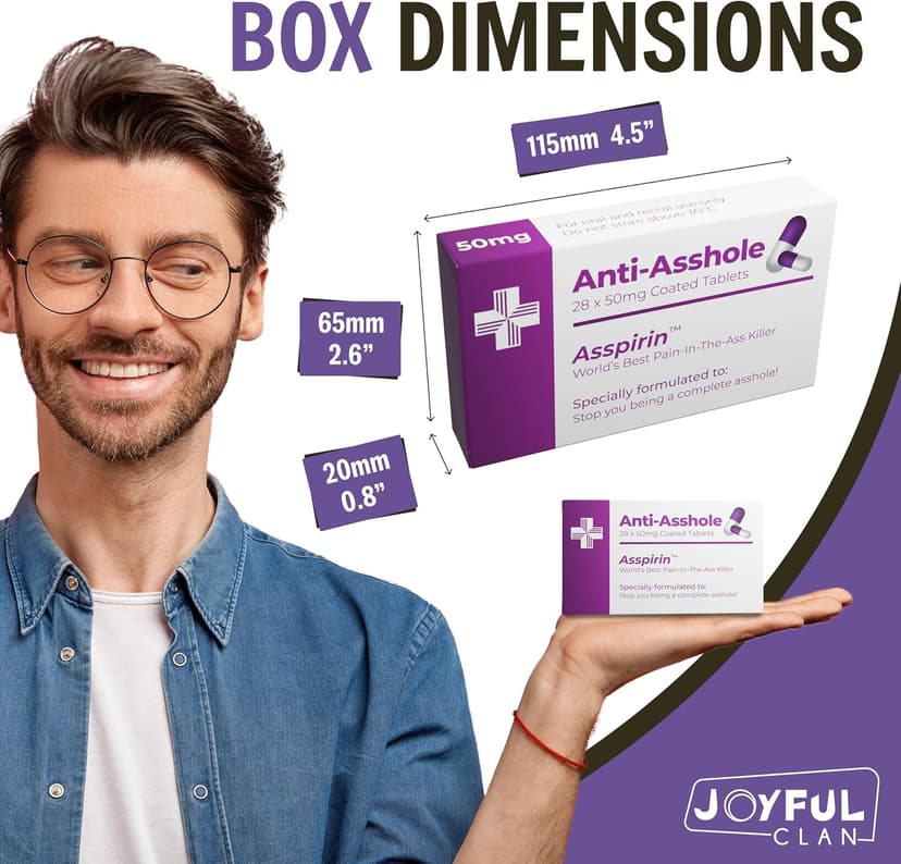 Funny Joke Pill Box Prank - Gag Gifts for Men & Women – Funny Gifts for Him or Her – Unique Inappropriate Novelty Gift – Birthday Gifts for Women – Rude Silly Presents for Boyfriend Dad Uncle