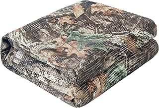GRVCN Camo Burlap Cradle Mesh Fabric - 75D Camouflage Netting Cover for Hunting Ground Blinds, Camping Military Tree Stands