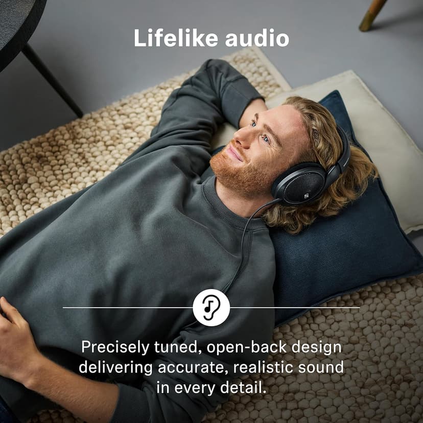 Sennheiser HD 560 S Over-The-Ear Audiophile Headphones - Neutral Frequency Response, E.A.R. Technology for Wide Sound Field, Open-Back Earcups, Detachable Cable, (Black) (HD 560S)