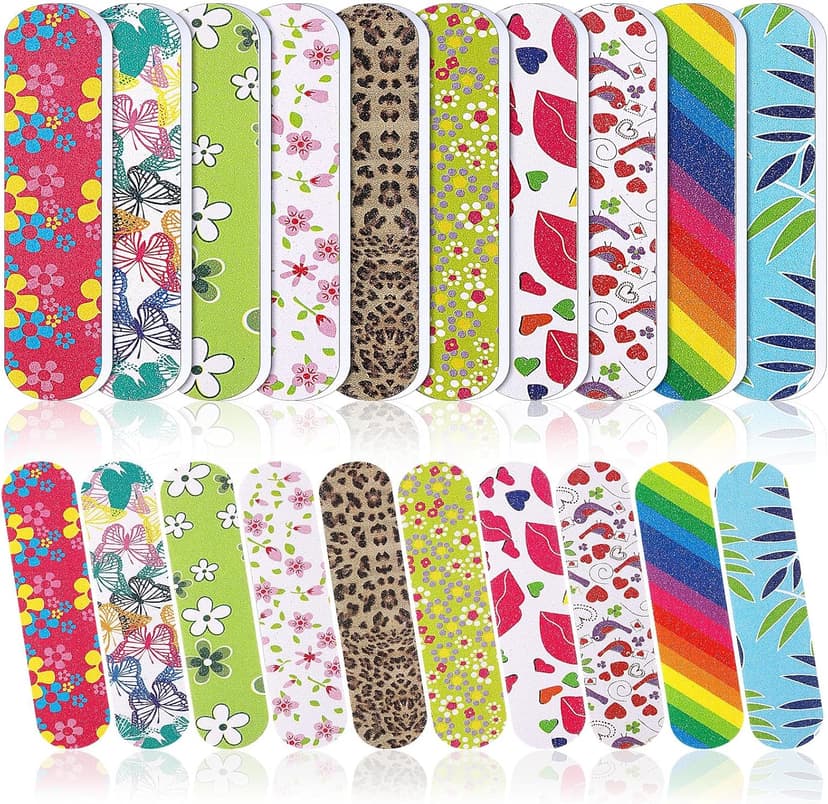Colorful Emery Boards for Manicure Pedicure, Travel Size, Professional Salon Filing Tool, Disposable Fingernail Shaping Sumind 100 Pack Mini Nail Files Double Sided Bulk,2.36 x 0.59 x 0.16 Inch B086YF7PZP