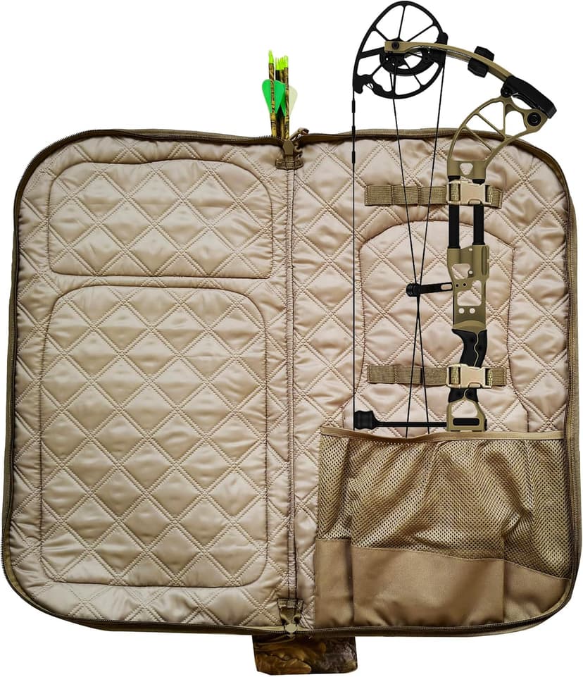 AUSCAMOTEK Bow Hunting Backpack for Archery – Compound Bow & Arrow Pack with Quiver Holder, Multi-Pocket Storage, Camo Gear Bag for Bowhunters