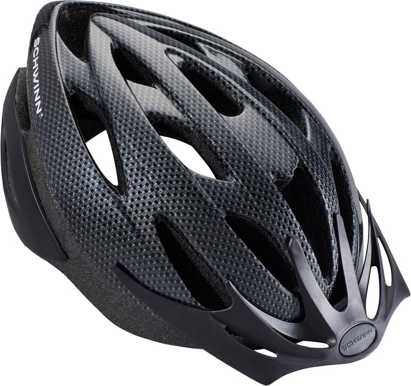 Schwinn Thrasher Helmet for Adults, Size 58-62 cm for Riders Ages 14+, Microshell, Adjustable Dial & Straps, Interior Padding, Air Vents, Lighted or Unlit, Visor, Adult Bike Helmet