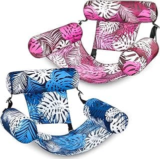 SLOOSH Inflatable Pool Floats Adult,2 Packs Floating Lounge Chairs,Blow up Pool Noodles for Adult Heavy Duty,Floating Chair for Party Summer Water Beach Lake Fun