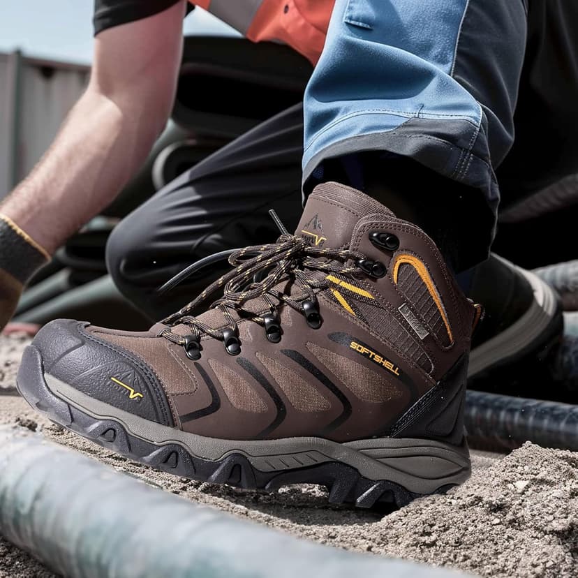 NORTIV 8 Men's Waterproof Steel Toe Work Boots