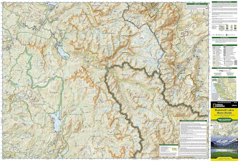 Mammoth Lakes, Mono Divide Map [Inyo and Sierra National Forests] (National Geographic Trails Illustrated Map, 809)