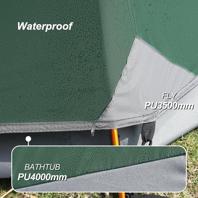 camppal 1 Person Tent for Camping Hiking Mountain Hunting Backpacking Tents 4 Season Resistance to Windproof Rainproof and Waterproof