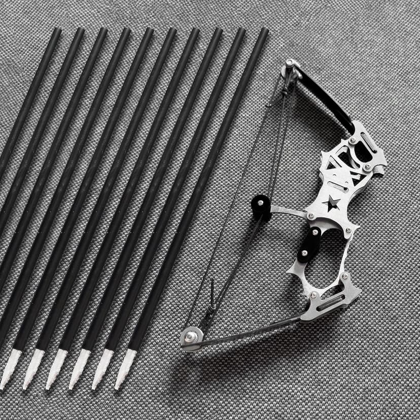 Archery Bow Set Left and Right Hand Compound Bow Hunting Bow Metal Material Catapult RH/LH for Practice Archery