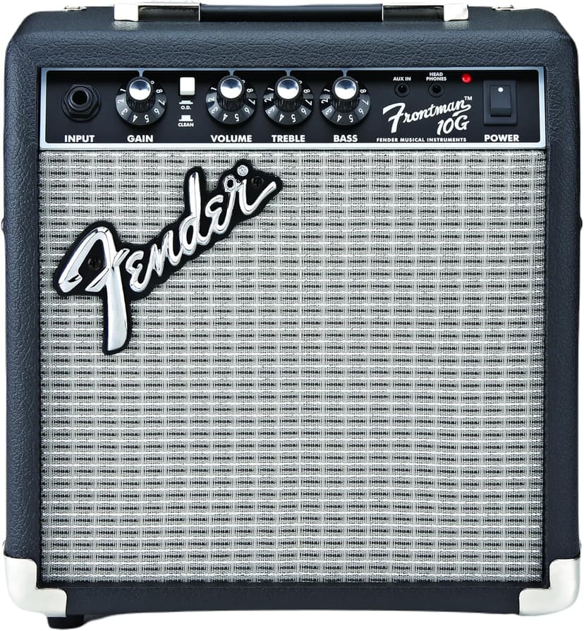 Fender Frontman 10G Guitar Amp, 10 Watts, with 2-Year Warranty, 6 Inch Fender Special Design Speaker, 5.75Dx10.25Wx11H Inches