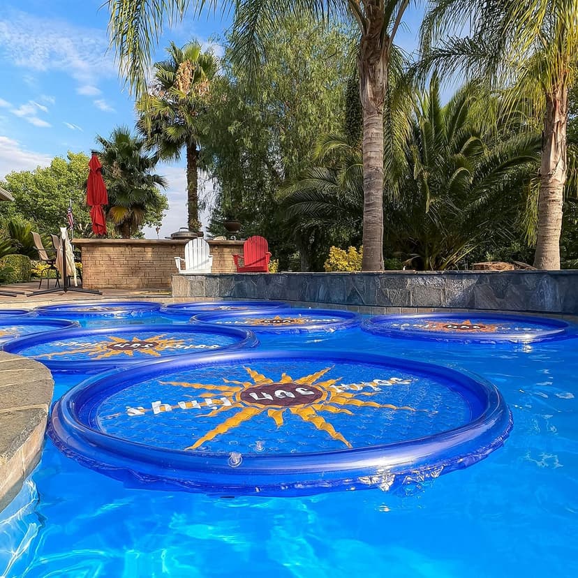 Solar Sun Rings UV Resistant Above Ground Inground Swimming Pool Hot Tub Spa Heating Accessory Circular Heater Solar Cover, SSRA, Sunburst (6 Pack)