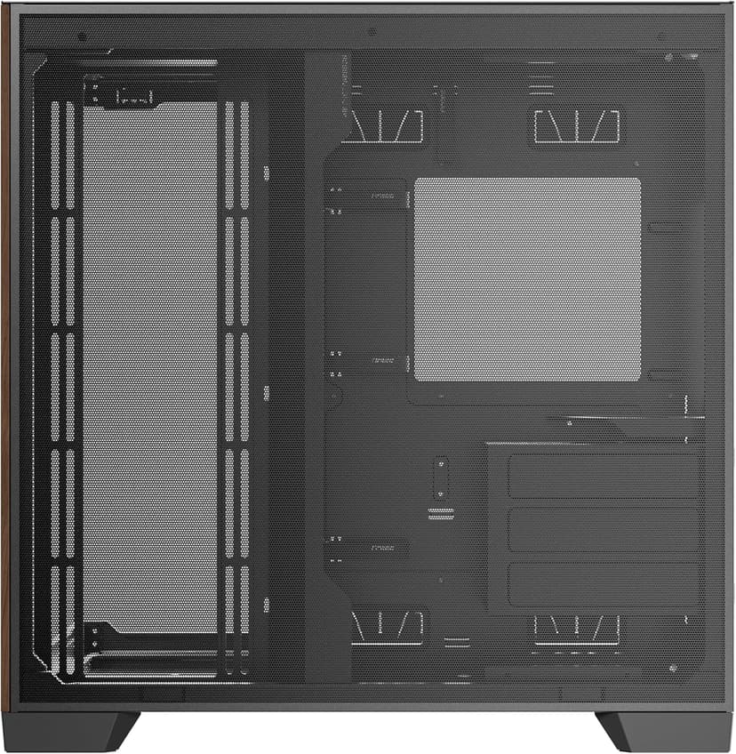 Antec C8 Wood, Fans not Included, Wooden Front Panel, Dual-Chamber Layout, Type-C, 360mm Radiator Support, Seamless TG Front & Side Panels, RTX 40 Compatible, Full-Tower E-ATX PC Case