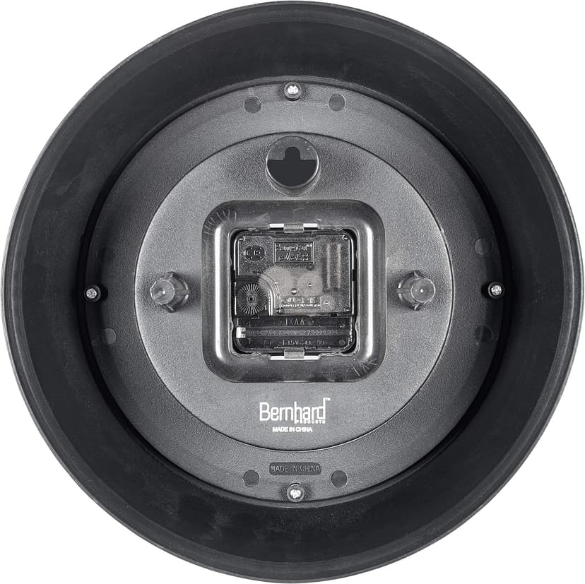 Bernhard Products Retro Wall Clock 9.5 Inch Red Kitchen 50's Vintage Design Round Silent Non Ticking Battery Operated Quality Quartz Clock