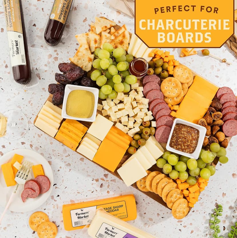 Farmers Market, Gluten Free, Keto, Paleo, Low Sodium, Zero Sugar, Christmas Charcuterie Board, Holiday Meat and Cheese Gift Baskets, Classic Assortment
