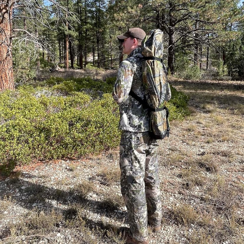 See-Through Hunting Ground Blind with Built-in Chair for Deer Hunting - 1 Person Pop-Up Camouflage Tent