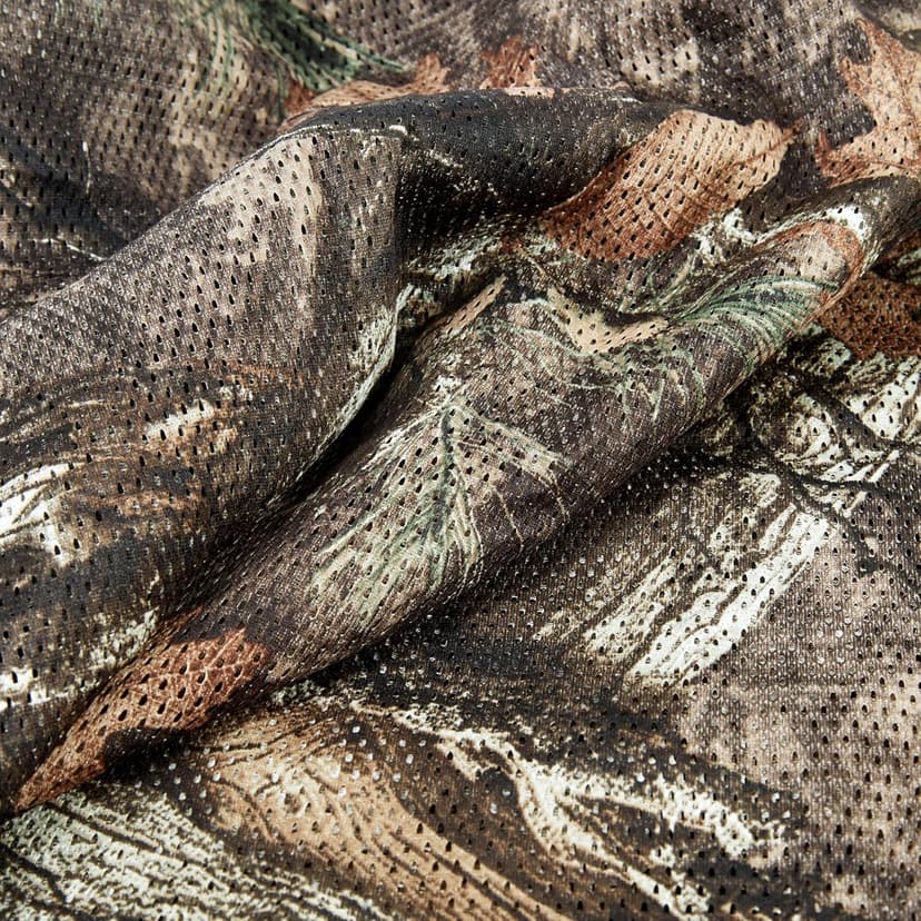 GRVCN Camo Burlap Cradle Mesh Fabric - 75D Camouflage Netting Cover for Hunting Ground Blinds, Camping Military Tree Stands