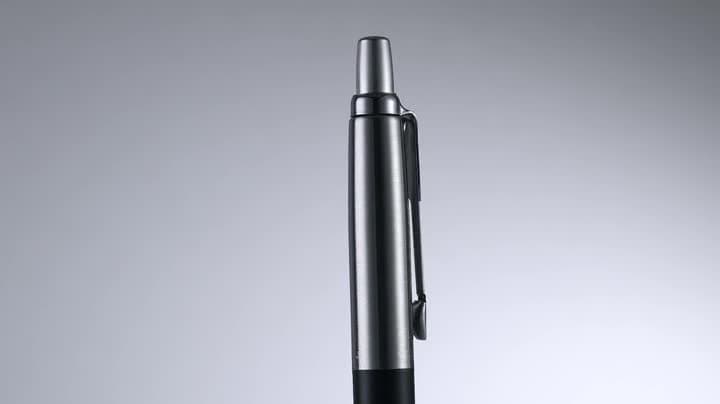 Parker Jotter Ballpoint Pen, Stainless Steel with Chrome Trim, Medium Point, Blue Ink - Smooth Writing, Sleek, Polished, Professional, Desk Essentials