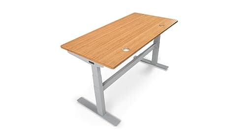 UPLIFT DESK 2-Leg V2-Commercial C-Frame Height Adjustable Standing Desk Frame (White), No Desktop, Advanced Memory Keypad, Free Wire Tray