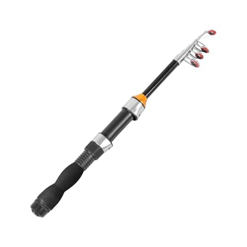 Telescopic Collapsible Extendable Fishing Rod for Saltwater and Freshwater, Lightweight and Compact Design