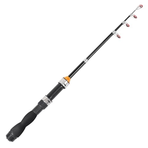 Telescopic Collapsible Extendable Fishing Rod for Saltwater and Freshwater, Lightweight and Compact Design
