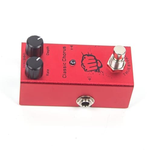Classic Chorus Guitar Effects Pedal - Crisp 12-String Tone, True Bypass, Aluminum Body, DC 9V Power (Adapter Not Included)