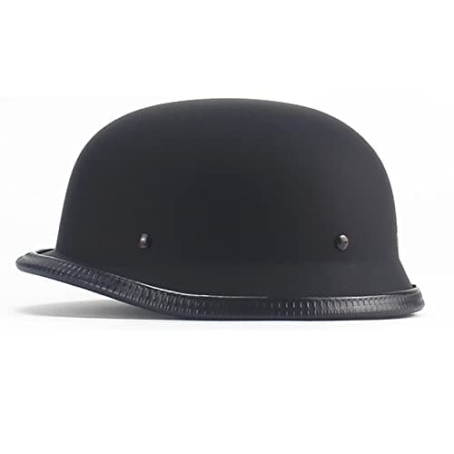 German Style Skull Cap Adult Men Women Half Shell Helmet, DOT Approved Retro Half Face Helmet for Cruiser Scooter Chopper (XXL)