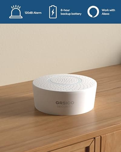 9-Piece Home Security System, WiFi Wireless Alarm System, 120dB Siren Alert, DIY Smart Security System for House and Apartment, Smart Life App Control, No Monthly Fee, 2.4GHz WiFi