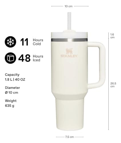 Handle and Straw | 3-Position Lid | Cup Holder Compatible for Travel | Insulated Stainless Steel Cup | BPA-Free STANLEY Quencher H2.0 Flow State Tumbler, 30 oz, Ash B0CJZF9XZZ