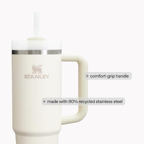 Handle and Straw | 3-Position Lid | Cup Holder Compatible for Travel | Insulated Stainless Steel Cup | BPA-Free STANLEY Quencher H2.0 Flow State Tumbler, 30 oz, Ash B0CJZF9XZZ